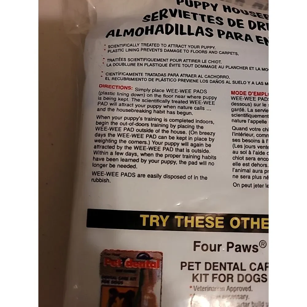 Puppy‎ Housebreaking Pads Or Wee-wee Pads. 7 Pads. 23 X 24 In